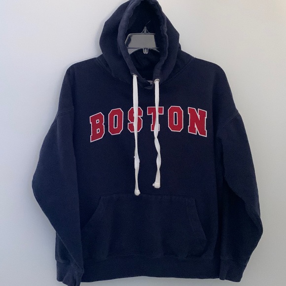Boston Pullover Hoodie Oversized Boyfriend - Picture 1 of 5